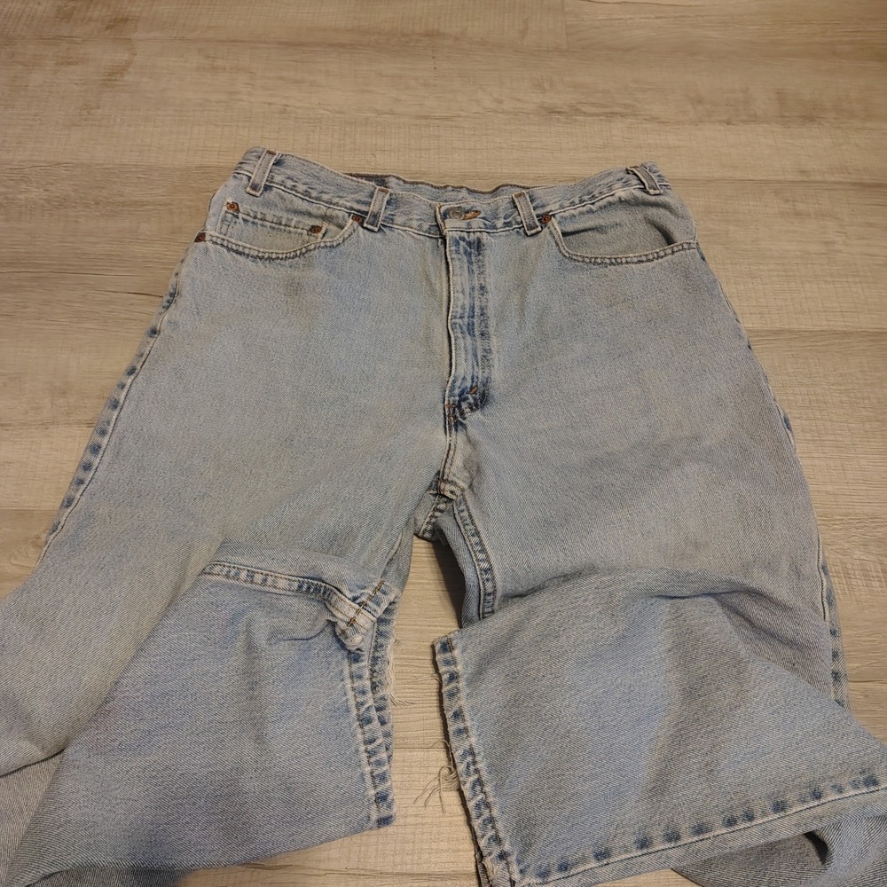 Vintage Levis 550 Relaxed Fit Tapered Leg Jeans Light Wash Made in USA 36x34